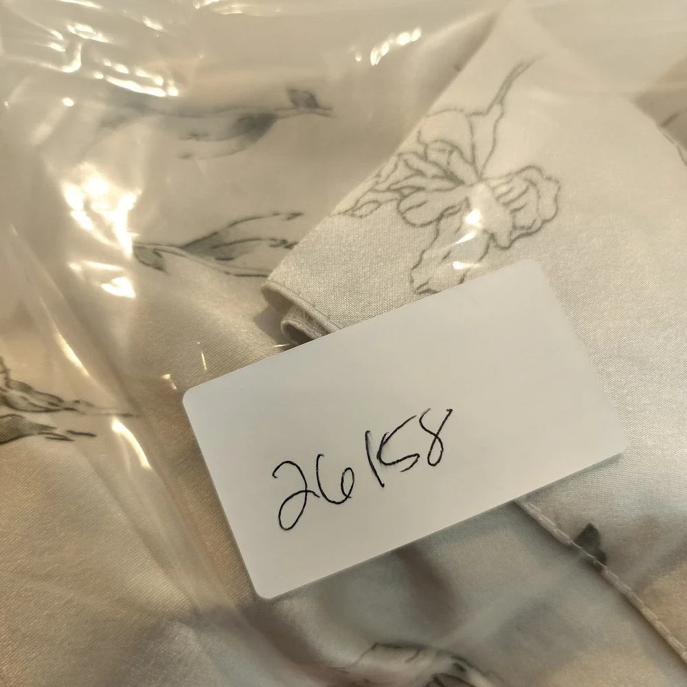 Womens Floral Satin Pajama Set Large Sleepwear Olive Green Shirt Pants